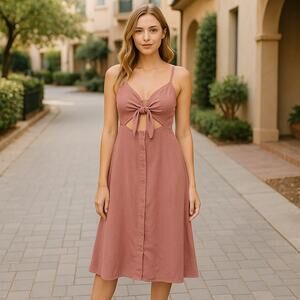 Button Down Dress Cutout